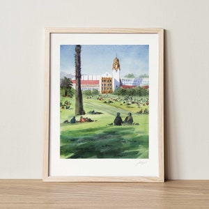 San Francisco Art Dolores Park San Francisco Print Watercolor Print San Francisco Painting California Art Print San Francisco Art Print SF