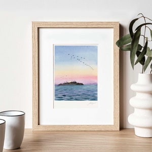 San Francisco Kunstdruck Bay Bereich Kunst San Francisco Aquarell San Francisco Wandkunst San Francisco Wandkunst Geschenk Souvenir Alcatraz