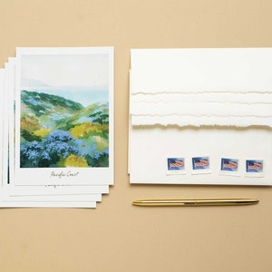 Wildflower Field California Postcard Premium Watercolor Painting California Souvenir Wildflower Field Souvenir Postcard Pack San Francisco