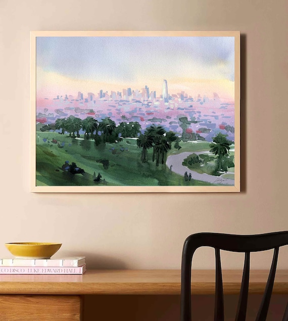 San Francisco Watercolor Skyline T-Shirt | San Fran Gift San Francisco Watercolor Skyline T-Shirt | San Fran Gift