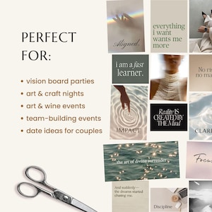 2026 Vision Board Collage Kit, Printable Mood Board & Scrapbook Images, Craft Night / Party Activity, Goal Manifestation (Digital Download)
