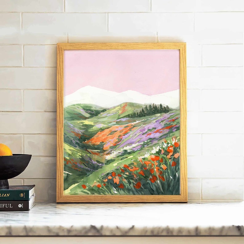 California Poppy Art Print California Artist Superbloom Painting