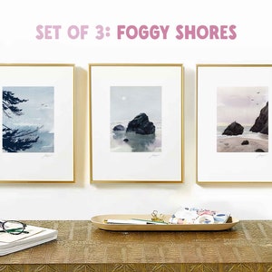 Neutral Beach Print Coastal Wall Art Print Watercolor Beach Painting Coastal Landscape Watercolor Ocean Print Neutral Wall Art Beach House