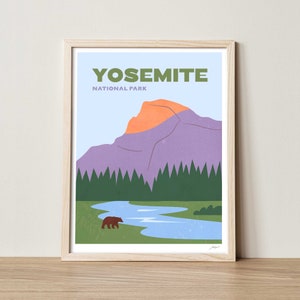 Camping Room Kids Room Decor Wilderness Print Kids Adventure Print Yosemite Poster Outdoor Themed Kids Room Mountain Adventure Decor Kid Art