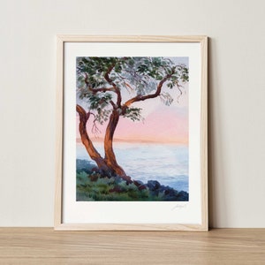 Maui Beach Sunset: Hawaii Watercolor Art Print