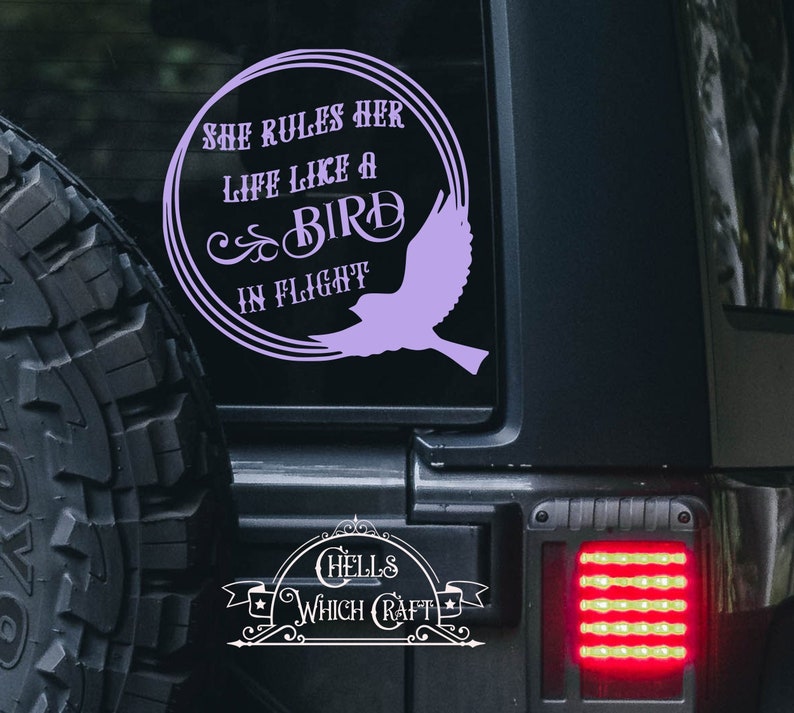Gypsy She rules her life like a bird in flight Decal Etsy