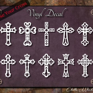 Cross Decal, Religious Sticker, Choose your Cross, Christian Decal, Macbook decal, Decal for Tumblers, Jesus Decal, Decals for Trucks