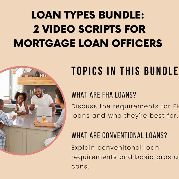 2 Video Scripts BUNDLE | FHA + Conventional Loans Explained | Mortgage Loan Officer Marketing for TikTok/IG Reels/YouTube Shorts