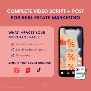 Mortgage Video Script | What Impacts Your Interest Rate | TikTok/Instagram Reels/YouTube Shorts