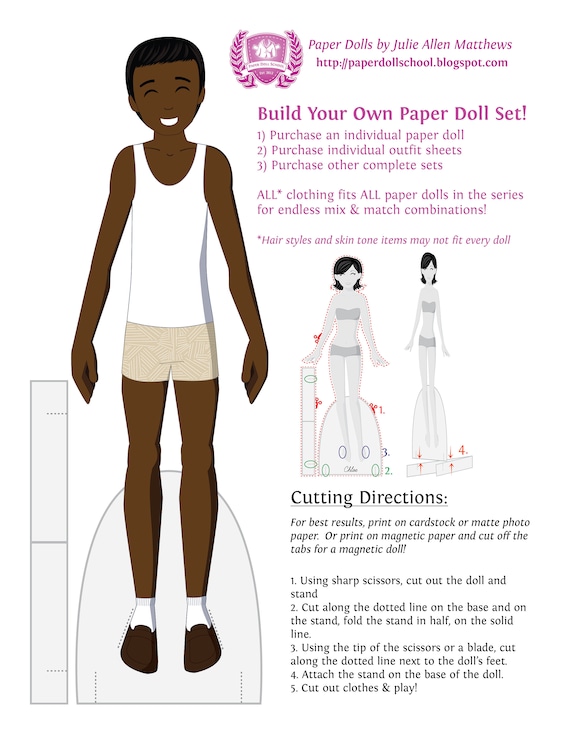 male paper doll