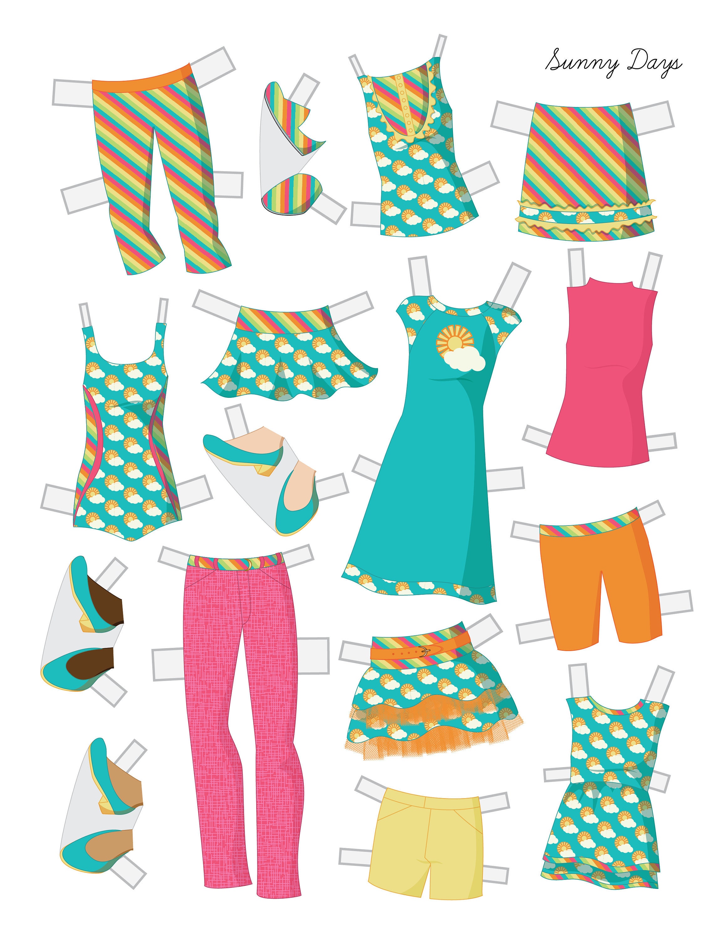 Build Your Own Set Instant Download Tween Paper Doll Wardrobe - Etsy