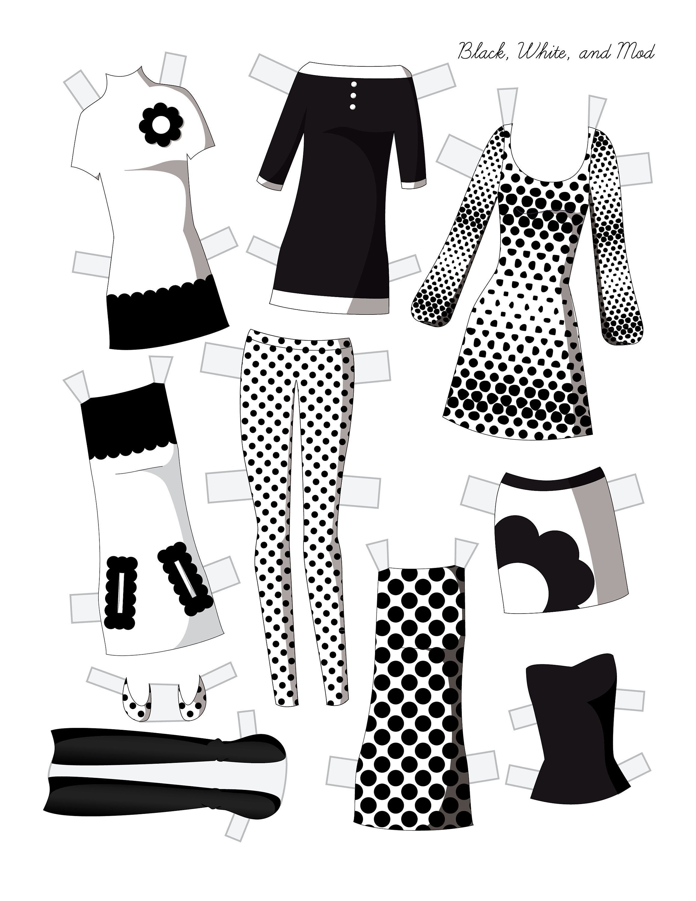 Paper Dolls Black And White