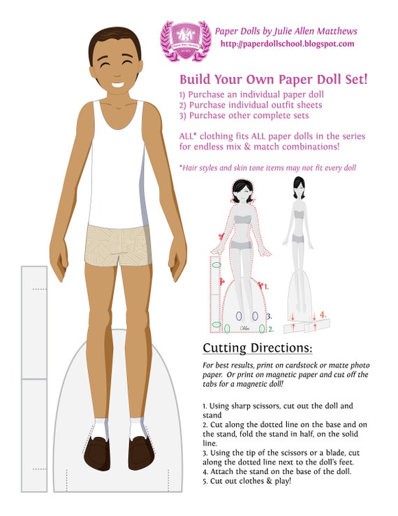 male paper doll