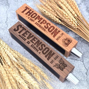 Custom Beer Tap Handle-Laser Engraved with Chalkboard - Tap House Edition - Personalized Keg Tap image 1