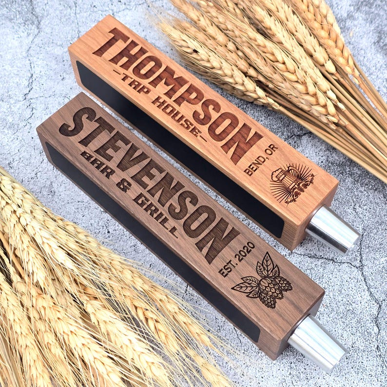 Custom Beer Tap Handle-Laser Engraved with Chalkboard - Tap House Edition - Personalized Keg Tap image 1