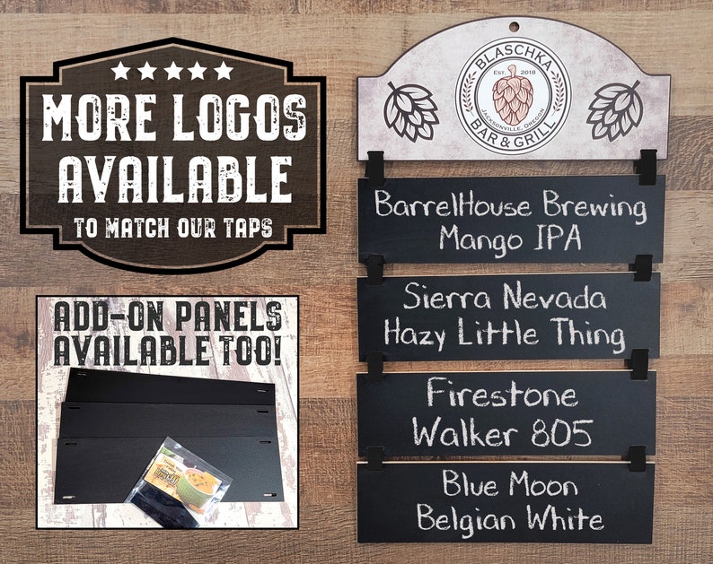 Custom Beer Menu Board Chalkboard Personalized Menu Board Expandable image 1