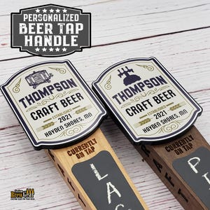 Custom Beer Tap Handle-Craft Beer Edition - Personalized Kegerator Tap, Custom Beer Gift