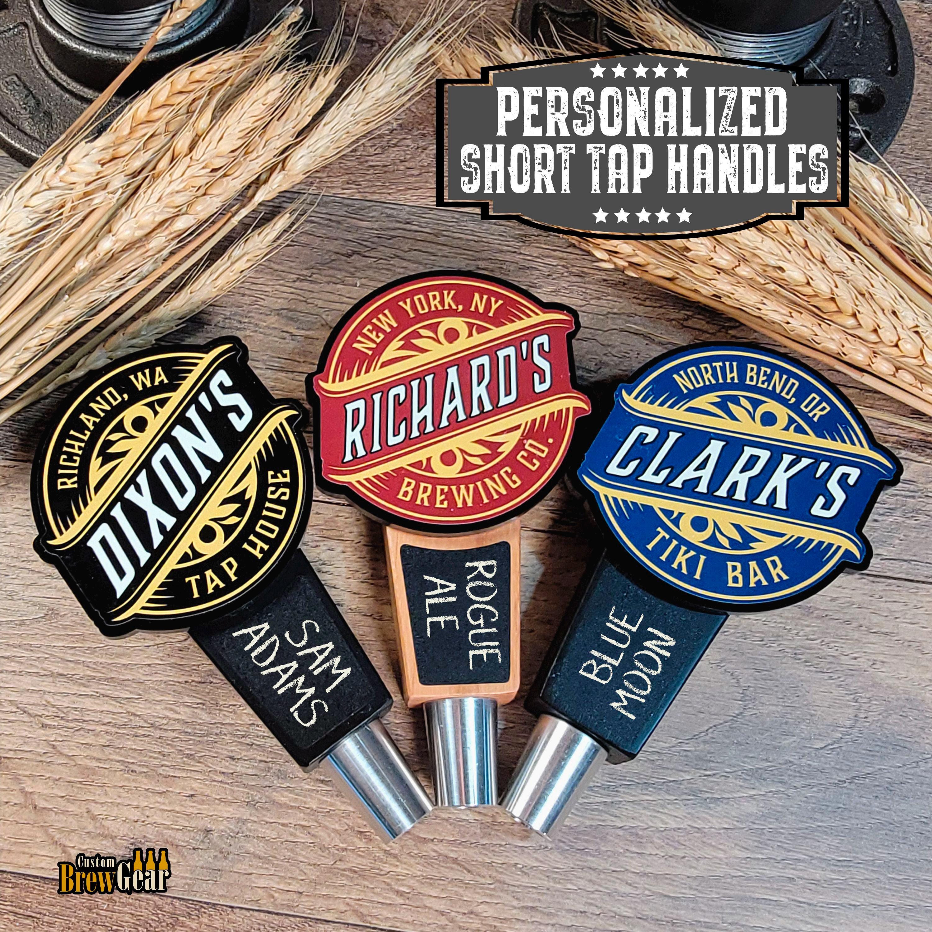Short Tap Handle-Personalized Custom Beer Tap with Chalkboard, Perfect for Under Counter or Tight Spaces, Personalized with Your Text
