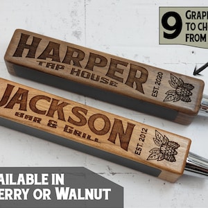 Custom Beer Tap Handle-Laser Engraved with Chalkboard Tap House Edition Personalized Keg Tap image 1