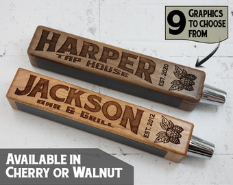 Custom Beer Tap Handle-Laser Engraved with Chalkboard - Tap House Edition - Personalized Keg Tap