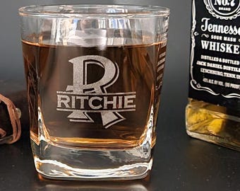 Custom Whiskey Glass | Personalized Whiskey Glass |  Engraved Whiskey Glass