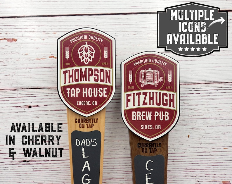 Custom Beer Tap Handle-red Label Edition - Personalized Kegerator Tap ...