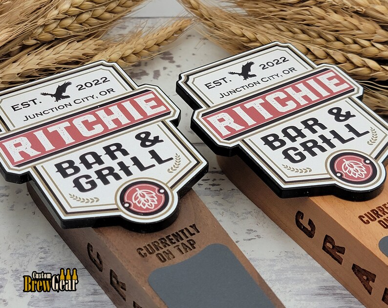 Custom Beer Tap Handleeagle Edition Personalized Kegerator Etsy