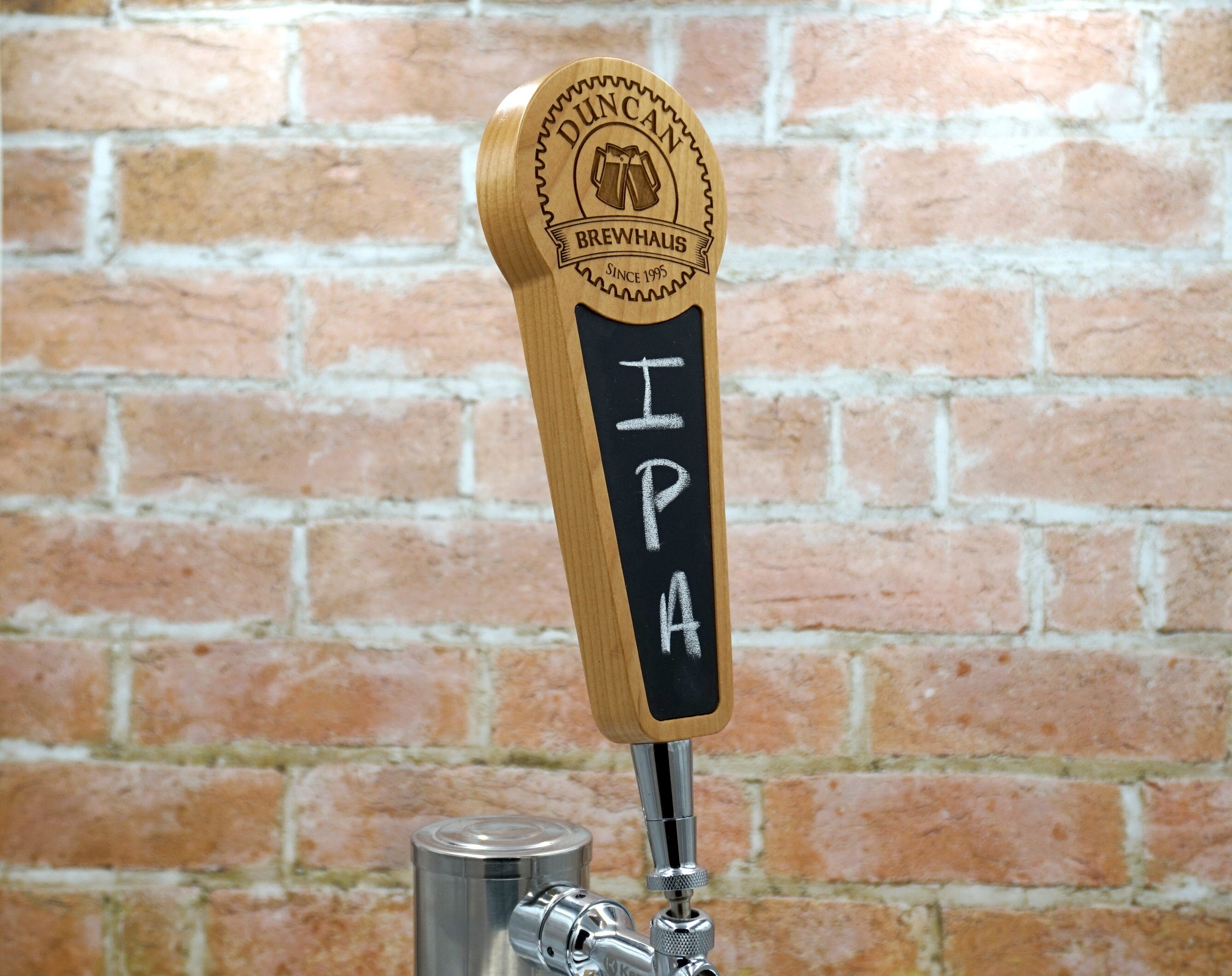 Custom Beer Tap Handle Laser Engraved with Chalkboard Insert Etsy