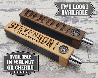 Custom Beer Tap Handle-Laser Engraved with Chalkboard - Star Edition - Personalized Keg Tap