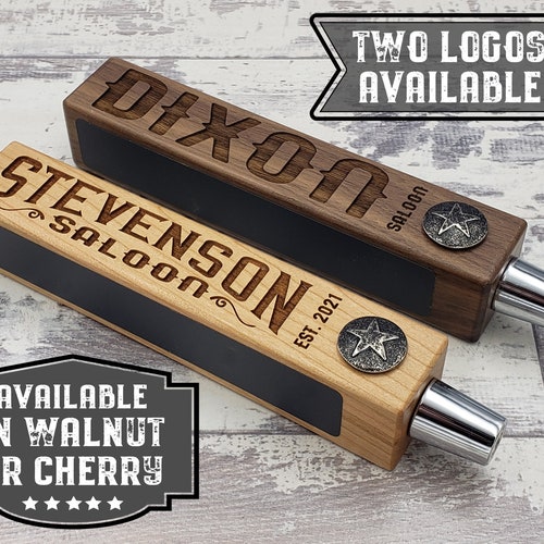 Custom Beer Tap Handlelaser Engraved With Chalkboard Tap Etsy