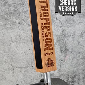 Custom Beer Tap Handle-Laser Engraved with Chalkboard - Tap House Edition - Personalized Keg Tap Cherry