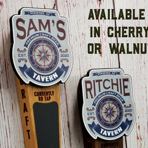 Custom Beer Tap Handle-Nautical Edition Personalized Kegerator Tap, Custom Beer Gift image 1