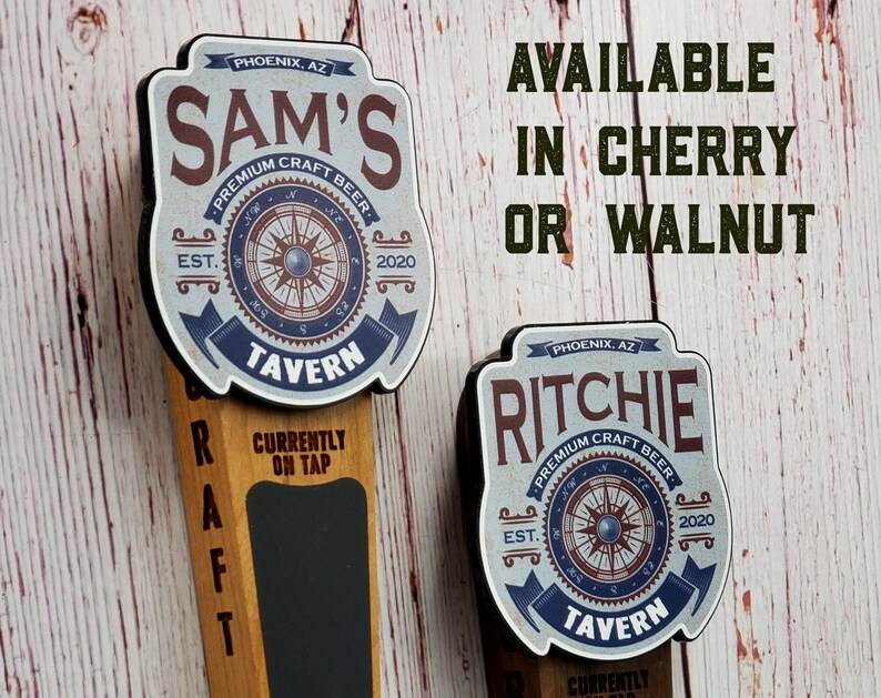 Custom Beer Tap Handle-Nautical Edition Personalized Kegerator Tap, Custom Beer Gift image 1