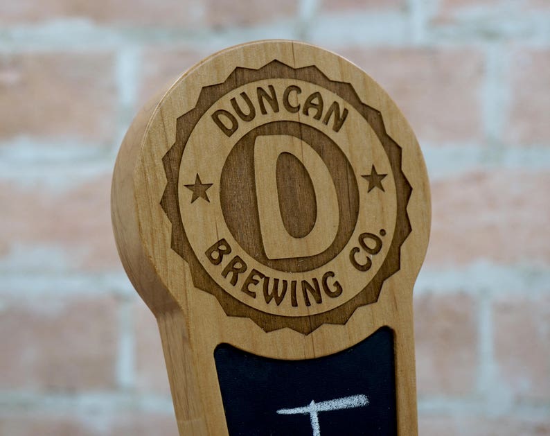 Wooden Beer Tap Handle Chalkboard Personalized Beer Tap Etsy