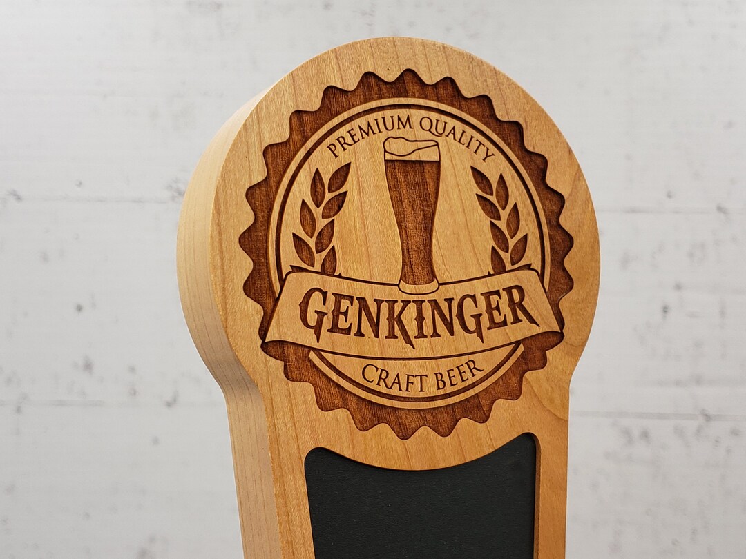 Personalized Custom Beer Tap Handle Laser Engraved With Chalkboard ...