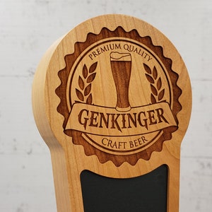 Personalized Custom Beer Tap Handle Laser Engraved with Chalkboard Insert - Craft Brew Edition- Kegerator Tap Handle
