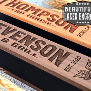 Custom Beer Tap Handle-Laser Engraved with Chalkboard - Tap House Edition - Personalized Keg Tap image 3
