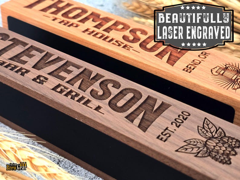 Custom Beer Tap Handle-Laser Engraved with Chalkboard - Tap House Edition - Personalized Keg Tap image 3