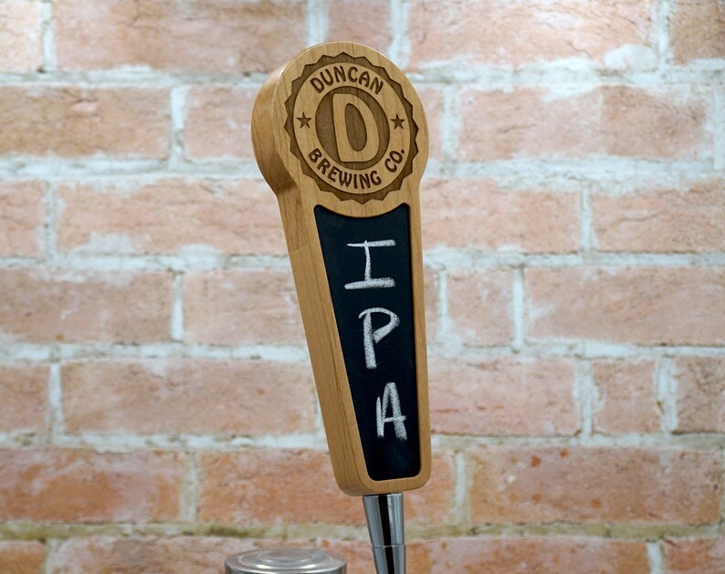 Wooden Beer Tap Handle Chalkboard Personalized Beer Tap Etsy