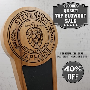 Personalized Beer Tap - Seconds and Rejected Beer Taps - Hop Edition