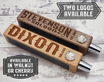 Custom Beer Tap Handle-Laser Engraved with Chalkboard - Buffalo Nickel Edition - Personalized Keg Tap