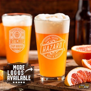 Personalized Beer Pint Glass | Engraved Beer Glass | Custom Beer Pint