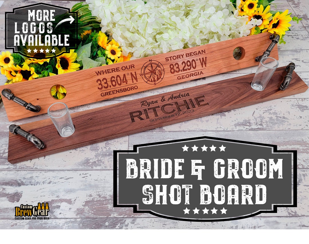 Heirloom Shot Board Wedding Shot Board Personalized Etsy
