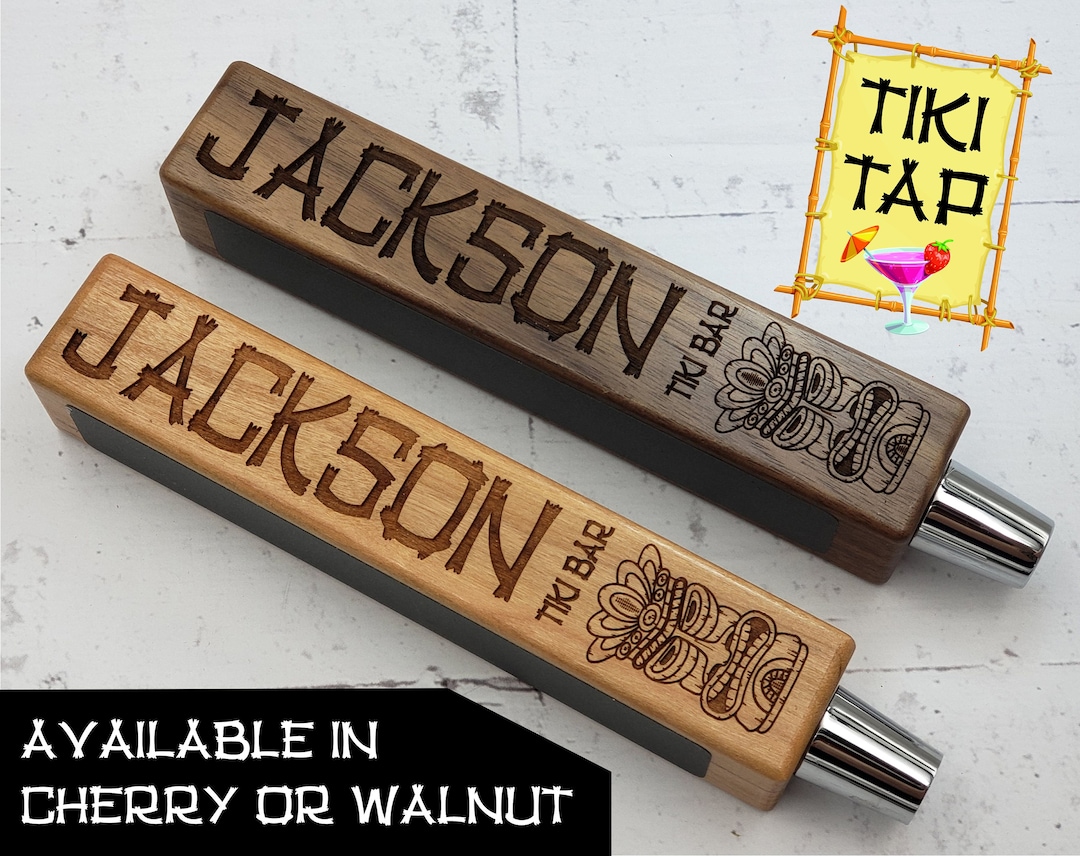 Custom Tiki Bar Beer Tap Handle-laser Engraved With Chalkboards ...