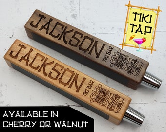 Custom Tiki Bar Beer Tap Handle-Laser Engraved with Chalkboards - Personalized Keg Tap