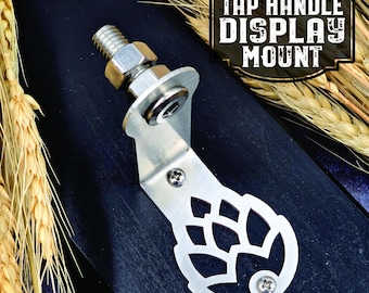 Stainless Steel Tap Handle Display Mount | Beer Tap Handle Holder | Wall Mount | 3/8-16 Thread | Home Bar Décor | Craft Beer Gift