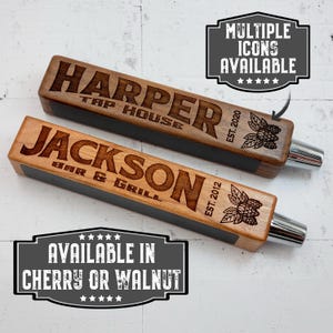 Custom Beer Tap Handle-Laser Engraved with Chalkboard - Tap House Edition - Personalized Keg Tap