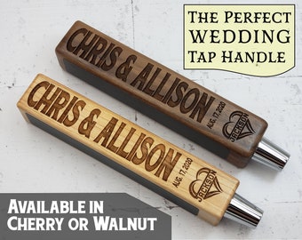 Custom Wedding Beer Tap Handle-Laser Engraved with Chalkboard - Personalized Keg Tap