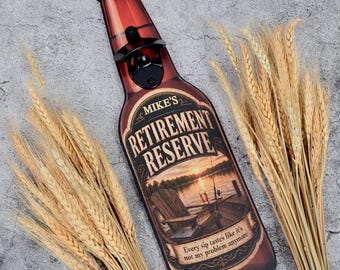 Personalized Retirement Edition Wall Mounted Bottle Opener