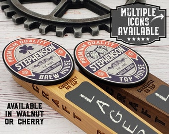 Custom Beer Tap Handle-Vintage Logo Edition - Personalized Kegerator Tap, Custom Beer Gift